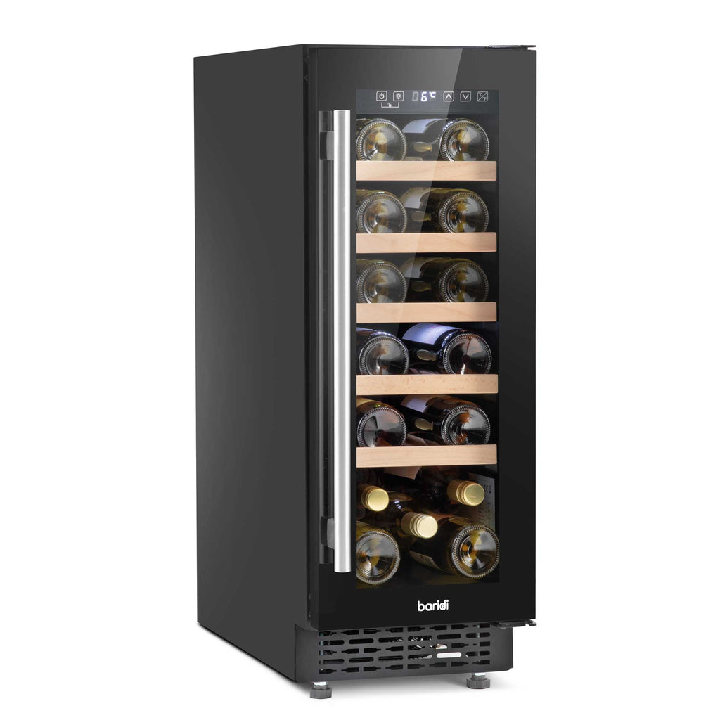 Baridi 20 Bottle Slim Built-In Wine Cooler with Digital Touchscreen - Black | DH203