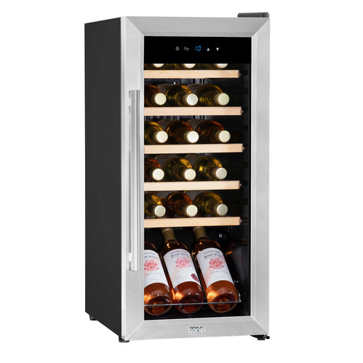 Baridi 18 Bottle Wine Fridge with Touch Screen & LED Light - Stainless Steel | DH29
