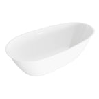 Baridi Double-Ended Slim Rim Bath with Overflow System 150cm, Gloss White - DH416