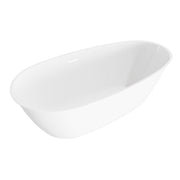 Baridi Double-Ended Slim Rim Bath with Overflow System 150cm, Gloss White - DH416
