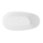 Baridi Double-Ended Slim Rim Bath with Overflow System 150cm, Gloss White - DH416 lifestyle