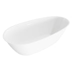 Baridi Double-Ended Slim Rim Bath with Overflow System 160cm, Gloss White - DH417