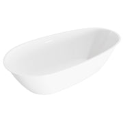 Baridi Double-Ended Slim Rim Bath with Overflow System 170cm, Gloss White - DH418
