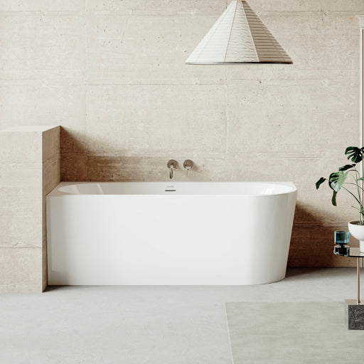Baridi Left-Hand Corner Slim Rim Bath with Overflow System 170cm, Gloss White - DH425 lifestyle