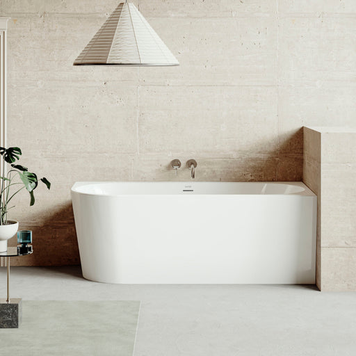 Baridi Right-Hand Corner Slim Rim Bath with Overflow System 170cm, Gloss White - DH428 lifestyle