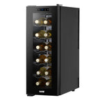 Baridi 12 Bottle Wine Fridge with Metal Shelves, Touch Screen & LED Light - Black | DH73 in use