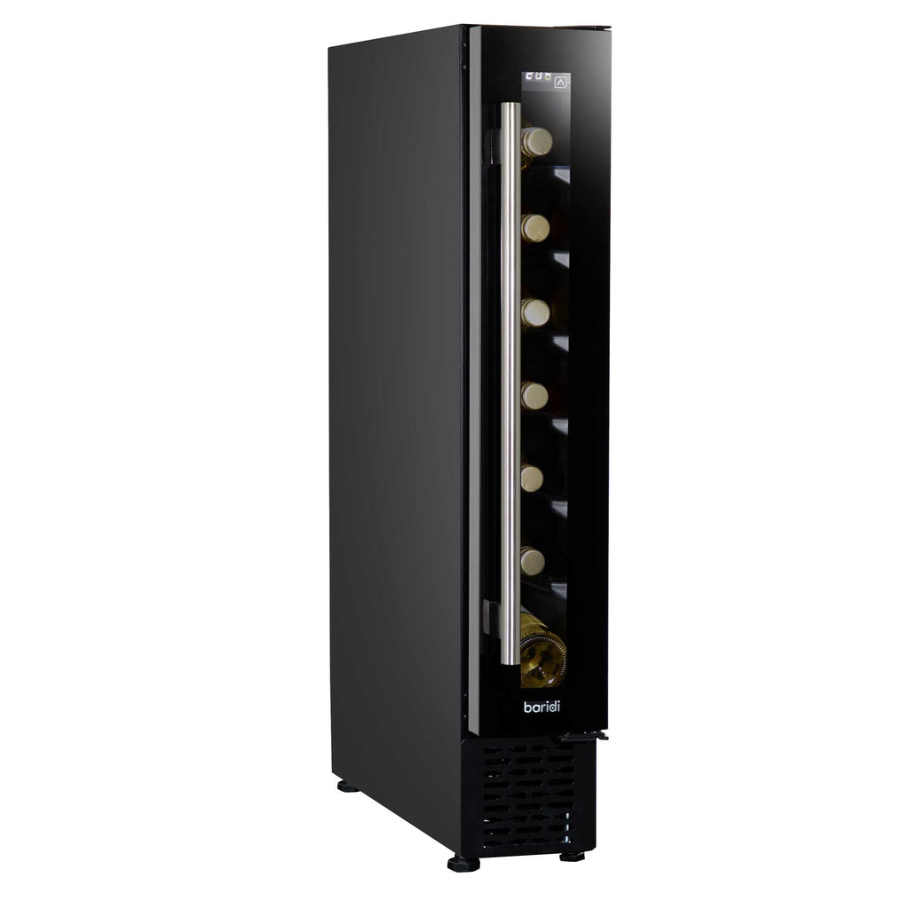 Baridi 7 Bottle Extra-Slim Undercounter Wine Fridge with Touch Screen & LED Light - Black | DH76
