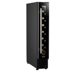 Baridi 7 Bottle Extra-Slim Undercounter Wine Fridge with Touch Screen & LED Light - Black | DH76