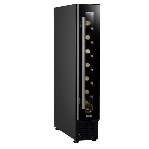 Baridi 7 Bottle Extra-Slim Undercounter Wine Fridge with Touch Screen & LED Light - Black | DH76