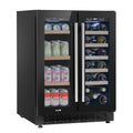 Baridi 40 Bottle/120 Can Dual Zone Undercounter/Freestanding Wine & Drinks Fridge - Black | DH96