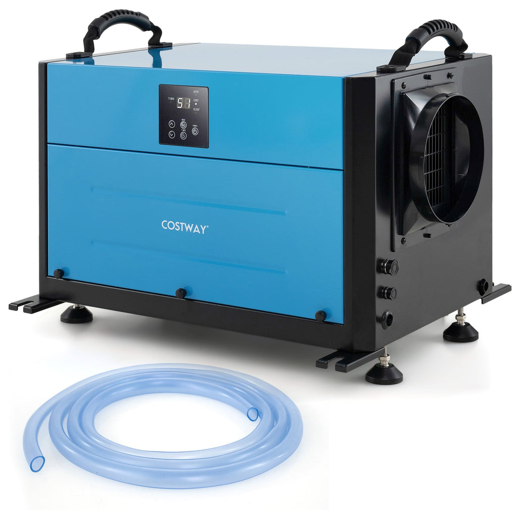 50/70L/Day Crawl Space Dehumidifier with 3 Modes and 24H Timer-Blue-70L