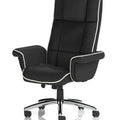 Chelsea High Back Soft Black Leather Executive Office Chair with Arms