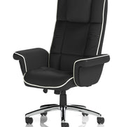 Chelsea High Back Soft Black Leather Executive Office Chair front view
