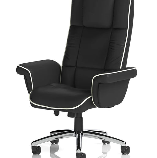 Chelsea High Back Soft Black Leather Executive Office Chair front view