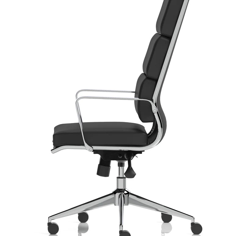 Savoy High Back Executive Black Leather Office Chair with Arms