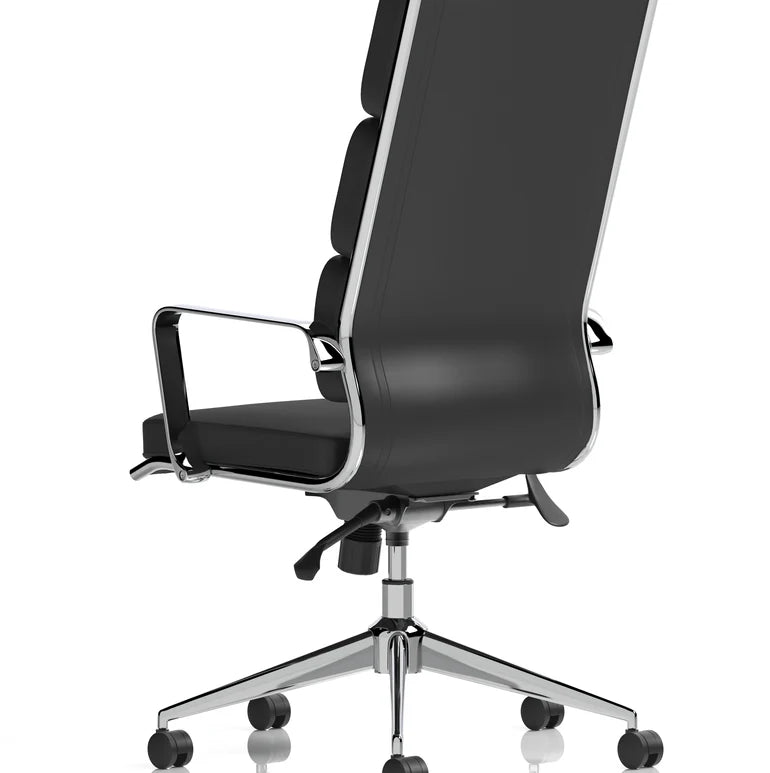 Savoy High Back Executive Black Leather Office Chair with Arms