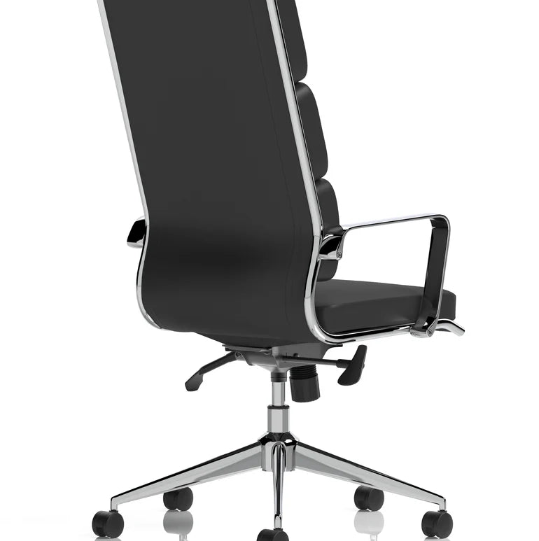 Savoy High Back Executive Black Leather Office Chair with Arms
