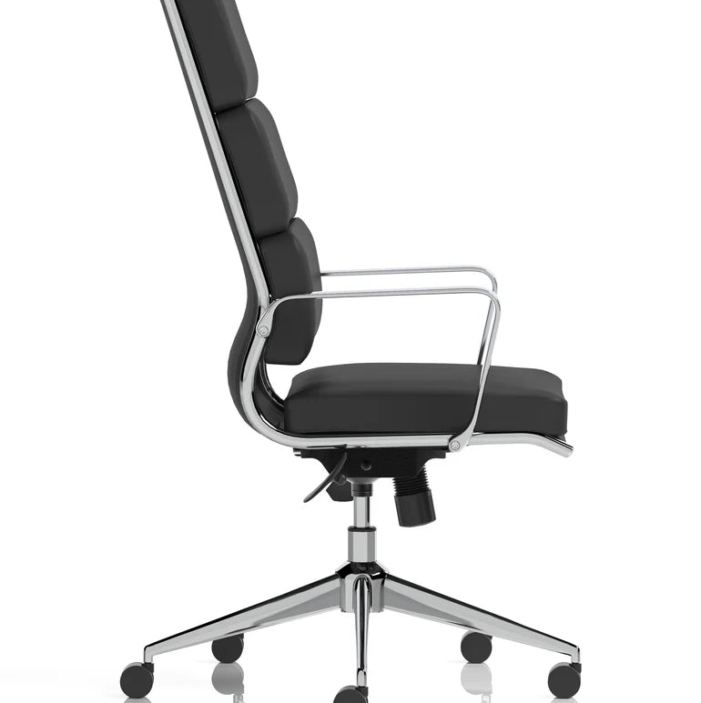 Savoy High Back Executive Black Leather Office Chair with Arms