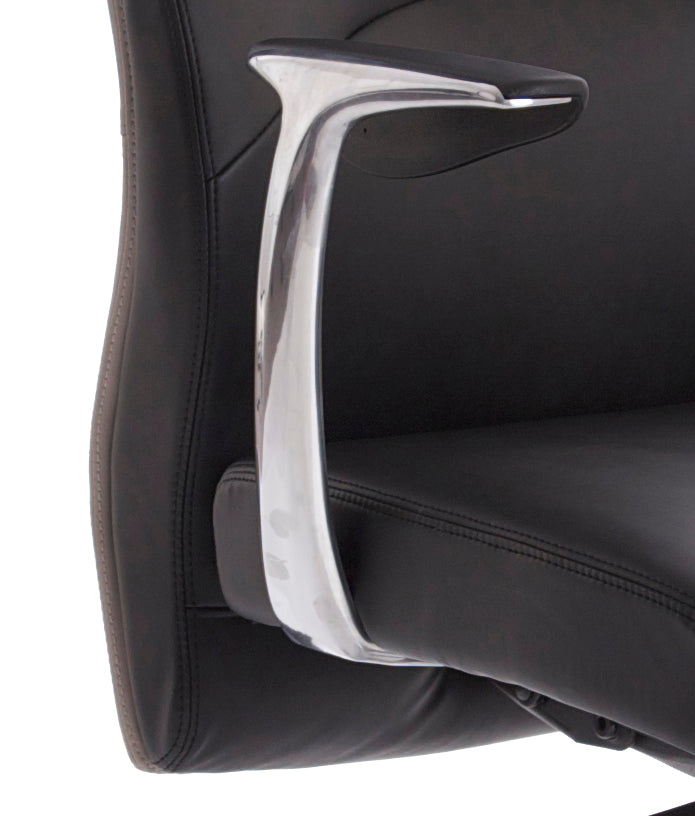 Mien High Back Leather Executive Office Chair with Arms