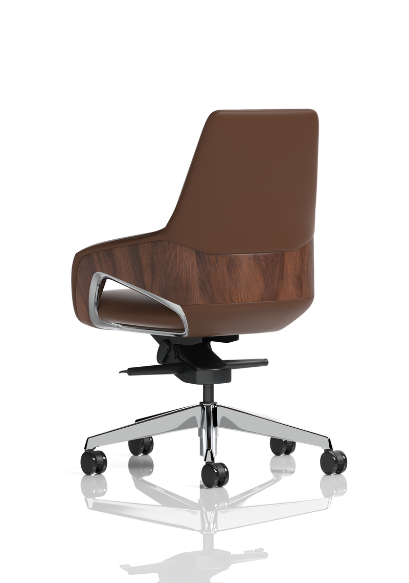 Olive Executive Chair - Brown wooden detail
