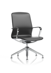 Lucia Executive Chair - Chrome with Glides