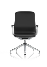 Lucia Executive Chair - Chrome with Glides angle