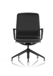 Lucia Executive Chair - Black with Glides angle