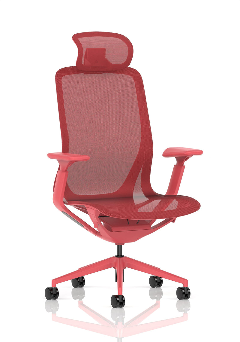 Lumo Executive Chair - Volt Red with Headrest