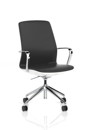 Mara Black PU Executive Office Chair - White Shell