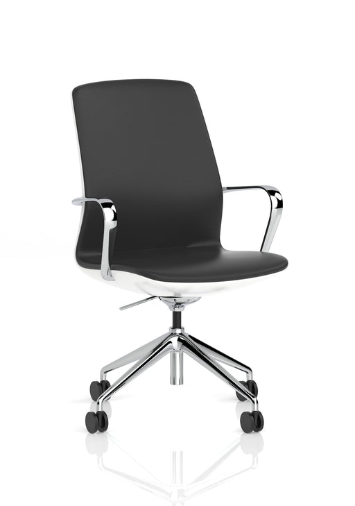 Mara Black PU Executive Office Chair - White Shell