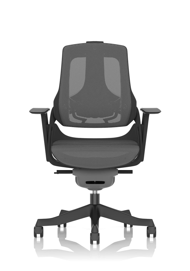 Zure Executive Chair - Black Shell Mesh Black Base angle