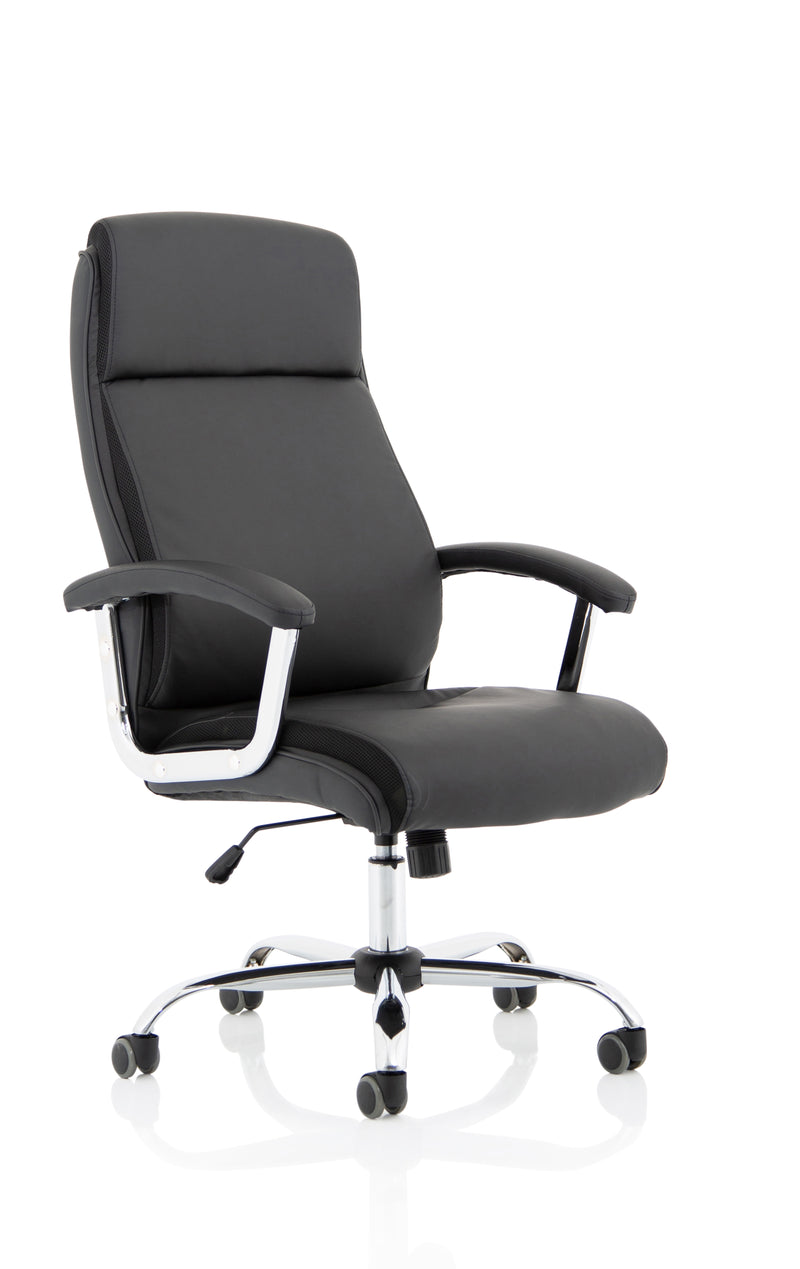 Hatley High Back Black Leather Executive Office Chair front view