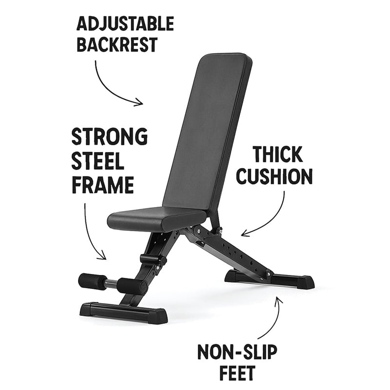 Sharkpower Foldable Adjustable Workout Bench for Home Gym - image 2