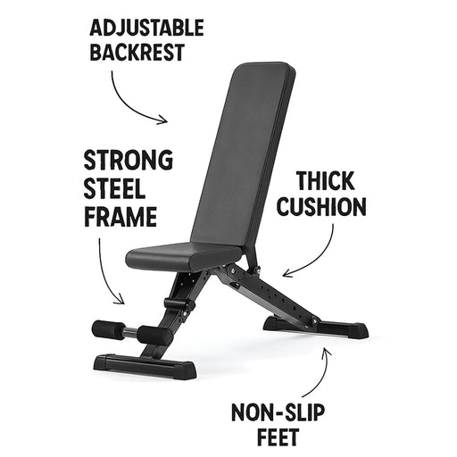 Sharkpower Foldable Adjustable Workout Bench for Home Gym - image 2