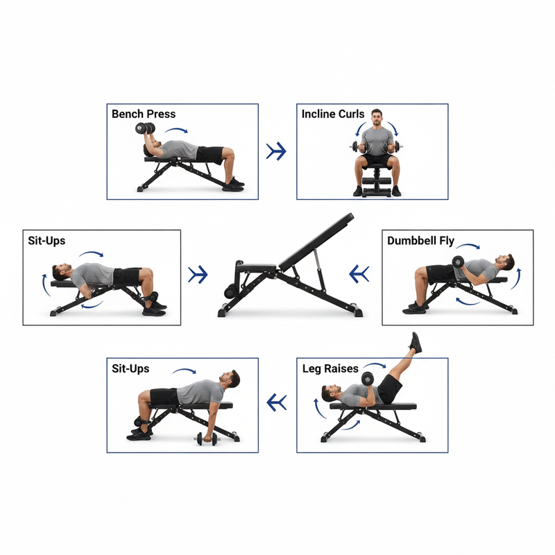Sharkpower Foldable Adjustable Workout Bench for Home Gym - image 6