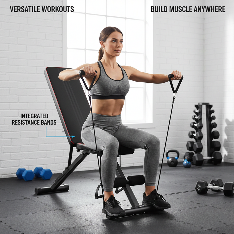 Sharkpower Foldable Adjustable Workout Bench for Home Gym - image 15