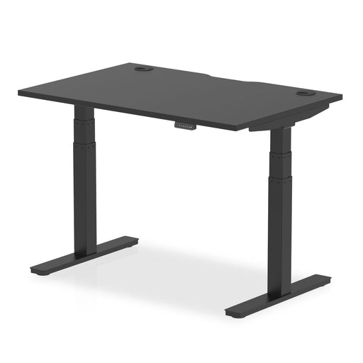 Dynamic Air Black Series height adjustable desk with black legs
