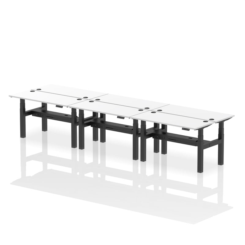 Dynamic Air Back-to-Back Slimline Bench Desk 6 Person