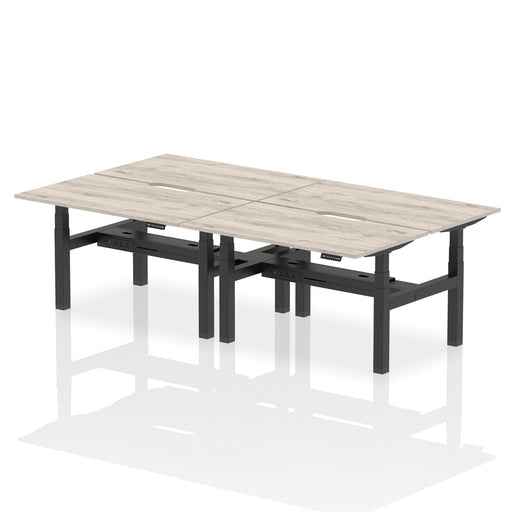 Dynamic Air Back-to-Back Scalloped Edge Bench Desk 4 Person