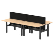 Dynamic Air Back-to-Back Bench Desk 4 Person with Screen