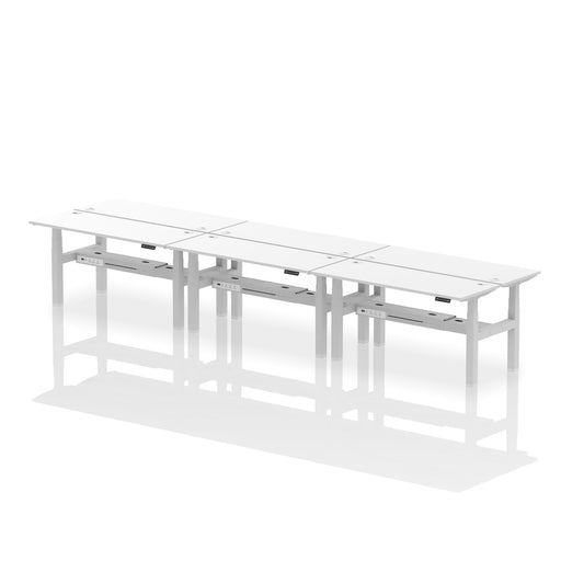 Dynamic Air Back-to-Back Slimline Bench Desk 6 Person