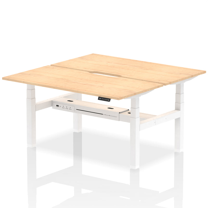 Dynamic Air Back-to-Back Scalloped Edge Bench Desk 2 Person