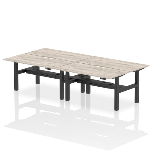 Dynamic Air Back-to-Back Scalloped Edge Bench Desk 4 Person
