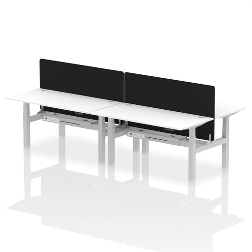 Dynamic Air Back-to-Back Bench Desk 4 Person with Screen