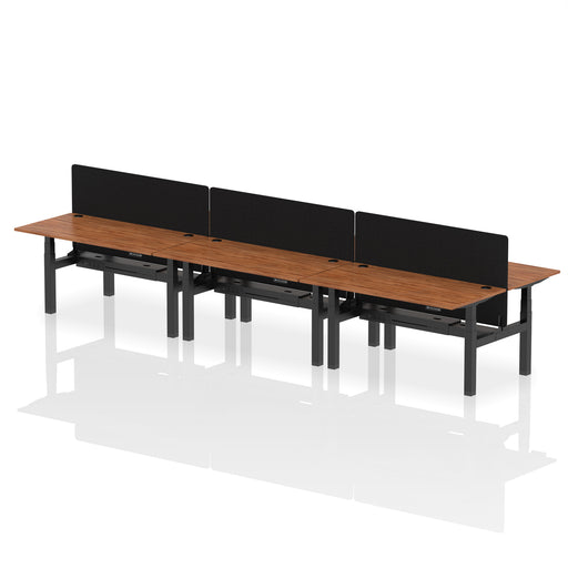 Dynamic Air Back-to-Back Bench Desk 6 Person with Screen