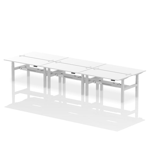 Dynamic Air Back-to-Back Bench Desk 6 Person