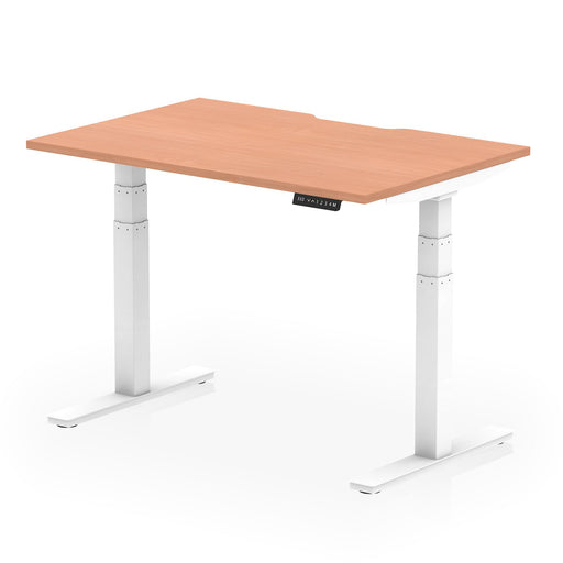 Dynamic Air Scalloped Edge desk in Oak, Black legs