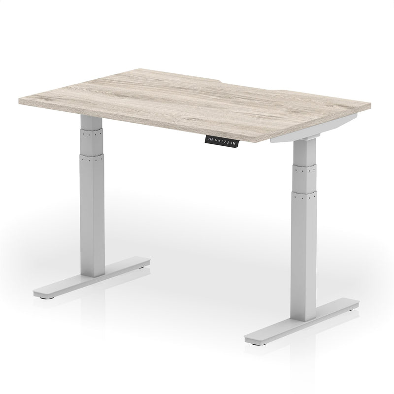 Dynamic Air Scalloped Edge desk in Walnut, Black legs