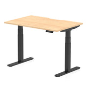 Dynamic Air Scalloped Edge desk in White, Black legs