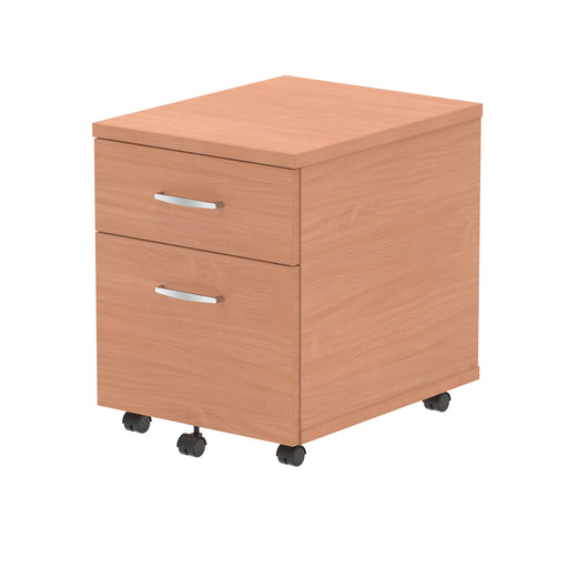 Impulse Mobile Pedestal - Beech - 2 Drawer - Homesplex